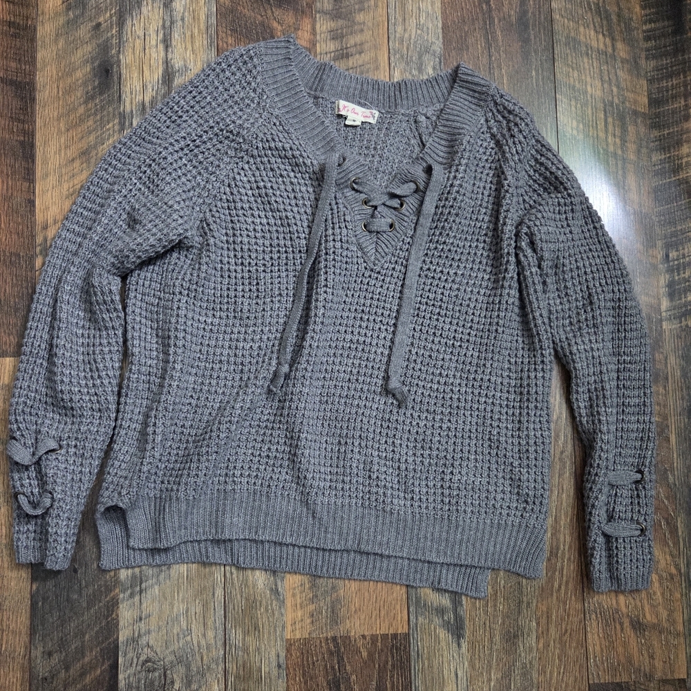It's Our Time Gray Sweater